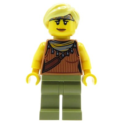 Go to product LEGO City Minifigure - Woman / Tourist, scarf, waist pouch
