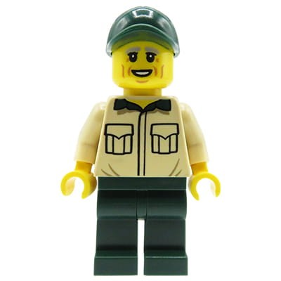 Go to product LEGO City Minifigure - Man, shirt with pockets, cap