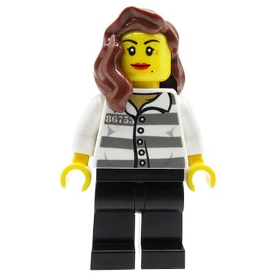Go to product LEGO City Minifigure - Female jail prisoner / thief / robber