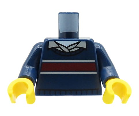 Go to product LEGO minifigure torso - dark blue sweater, shirt