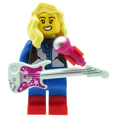 Custom Minifigure - Singer / Rock star - made of LEGO parts