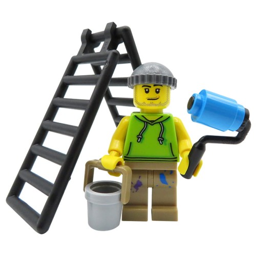 Go to product Custom Minifigure - Painter / Decorator - made of LEGO parts