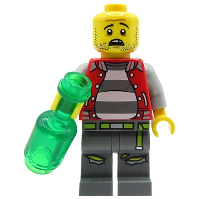 Custom Minifigure - Party guy / Beer lover - made of LEGO parts