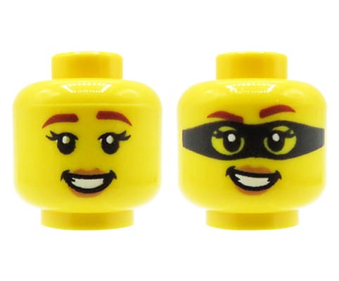Go to product LEGO minifigure head - woman, smile / black mask