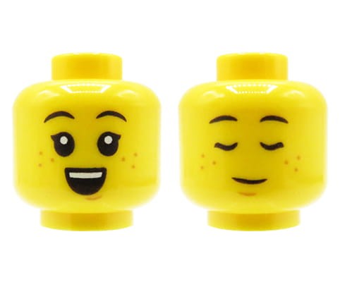 Accéder au produit Tête de figurine LEGO - enfant / petite fille, sourire / endormi
