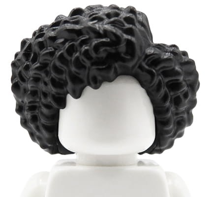 LEGO figurine hair - woman, black, curly