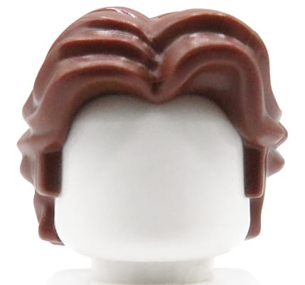 Go to product LEGO minifigure hair - male, reddish brown, wavy