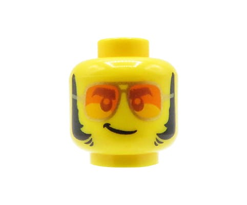 Go to product LEGO minifigure head - man, smile, sunglasses, sideburns