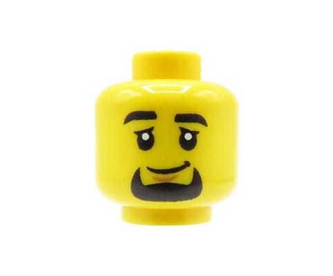Accéder au produit Tête de figurine LEGO - homme, barbe noire