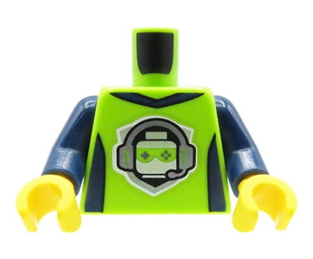 LEGO figurine torso - green gamer's shirt