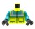 LEGO figurine torso - medical rescuer / paramedic, neon yellow jacket, black gloves