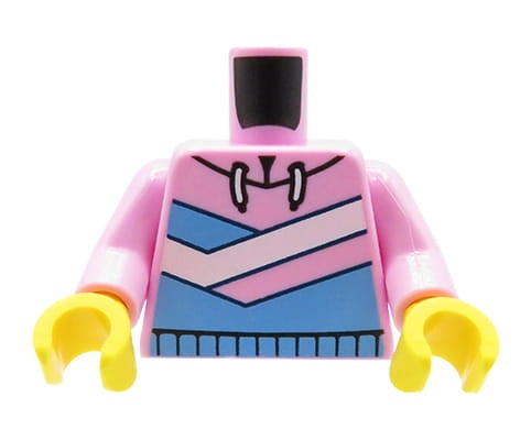Go to product LEGO minifigure torso - pink and blue hoodie