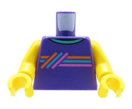 LEGO minifig torso - purple sleeveless shirt
