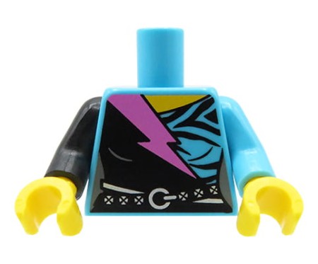 LEGO figurine torso - colorful blouse with belt