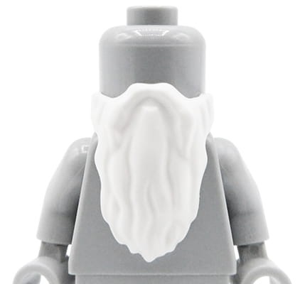 LEGO broda figurki - biała, długa