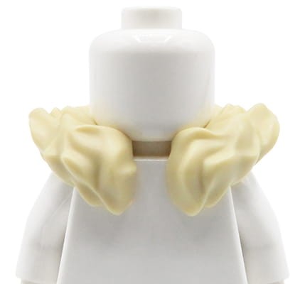 LEGO futrzany kołnierz na szyję ludzika - beżowy