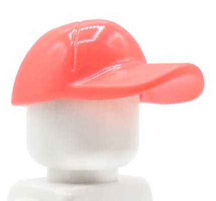 LEGO minifigure baseball cap - coral