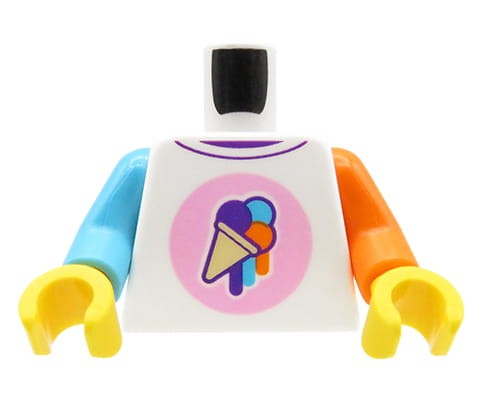 Go to product LEGO minifigure torso - shirt / longsleeve with ice cream