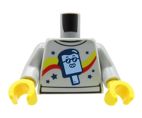 Go to product LEGO minifigure torso - grey sweatshirt with print
