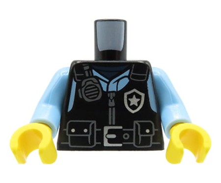 LEGO minifigure torso - police officer / police safety vest