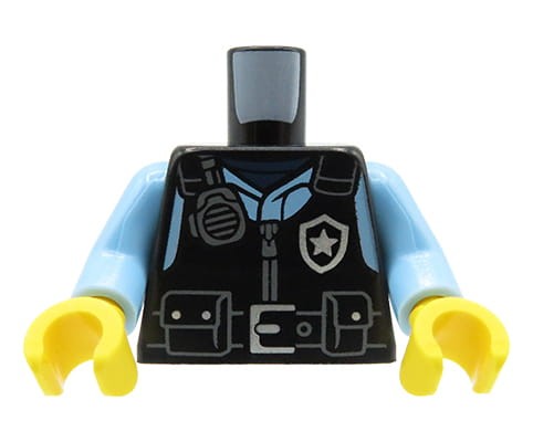 Go to product LEGO minifigure torso - police officer / police safety vest