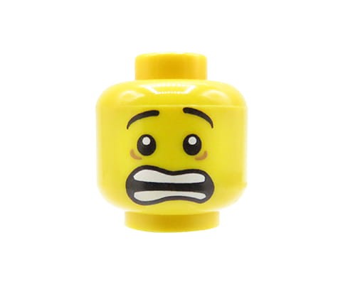 Accéder au produit Tête de figurine LEGO - homme effrayé