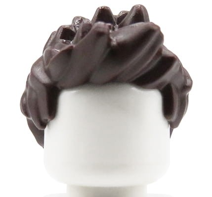 Accéder au produit Cheveux de figurine LEGO - homme, brun foncé, hérissés