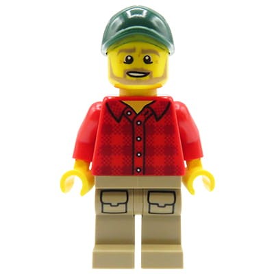 Go to product LEGO City Minifigure - Man / Dad, plaid flannel shirt