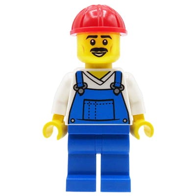 Accéder au produit Figurine LEGO City - Ouvrier du bâtiment, salopette et casque