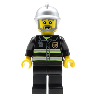 Accéder au produit Figurine LEGO City - Pompier, casque argenté