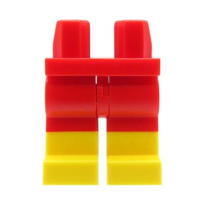 LEGO nogi / nóżki figurki - krótkie spodenki czerwone