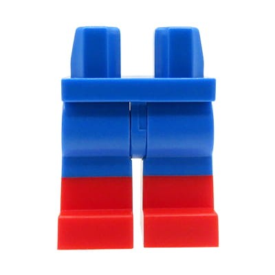 Accéder au produit Jambes de figurine LEGO - pantalon bleu, bottes rouges