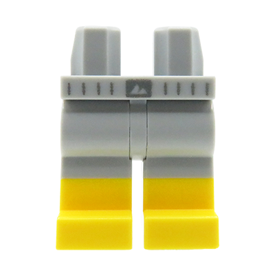 LEGO figure legs - light bluish gray shorts with belt