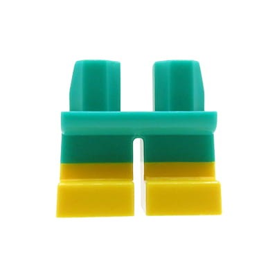 LEGO figure short legs - dark turquoise shorts