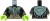 LEGO figure torso - witch, black jacket, shawl with tassels