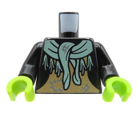LEGO tors figurki - wiedźma / czarownica, czarna bluzka, chusta