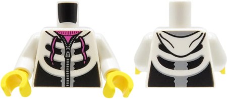 LEGO tors figurki - biało-czarna bluza z kapturem