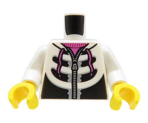 Go to product LEGO minifigure torso - white and black hoodie
