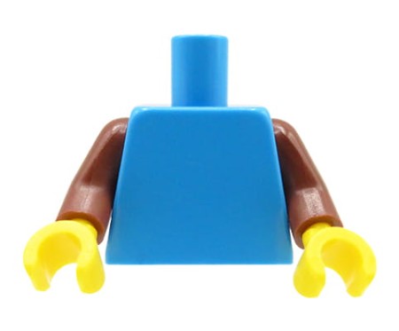 LEGO tors figurki - niebieska koszulka, brązowe rękawy
