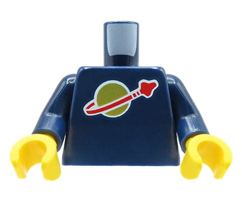 Accéder au produit Torse de figurine LEGO - chemise bleu foncé avec logo Classic Space