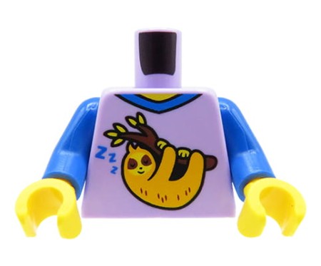 LEGO tors figurki - koszulka z leniwcem