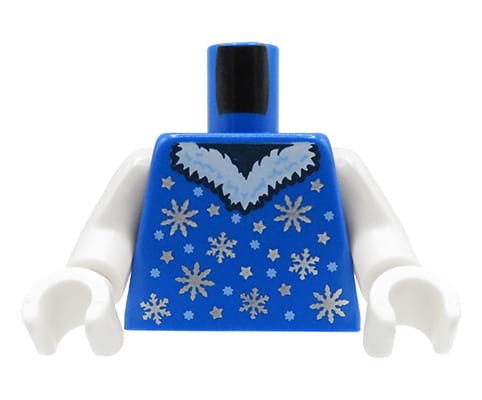 Accéder au produit Torse de figurine LEGO - chemisier bleu de style Noël