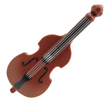 LEGO double bass - reddish brown