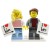 Figurines LEGO® personnalisées couple avec panneaux Love – cadeau personnalisé pour la Saint-Valentin et l’anniversaire