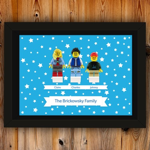 Zum Produkt Unsere Familie / Freunde – Personalisierte Figuren aus LEGO® Teilen – Bilderrahmen