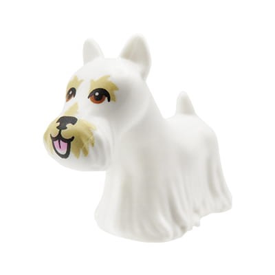 LEGO dog / terrier scottish / scottie - white