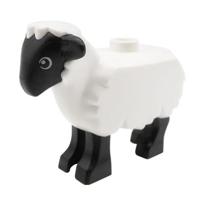 Accéder au produit Mouton LEGO - blanc avec tête noire