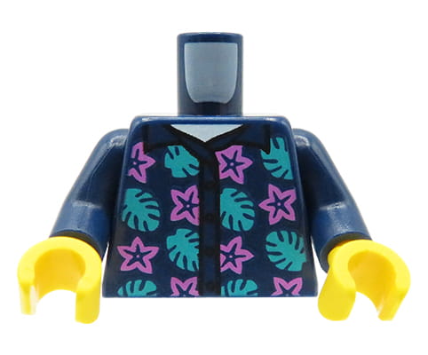 Go to product LEGO minifigure torso - dark blue shirt with patterns