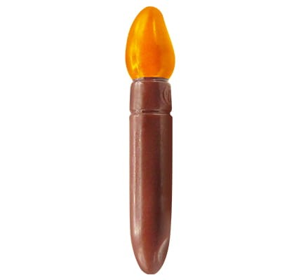 Accéder au produit Pinceau LEGO - brun rougeâtre avec peinture orange