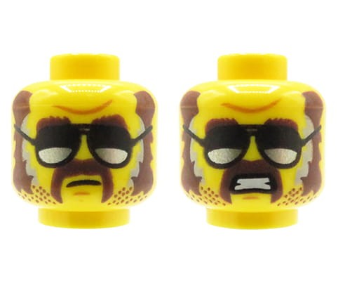 Accéder au produit Tête de figurine LEGO - homme, barbe, lunettes